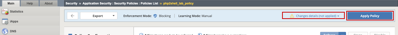 Apply Policy 按鈕